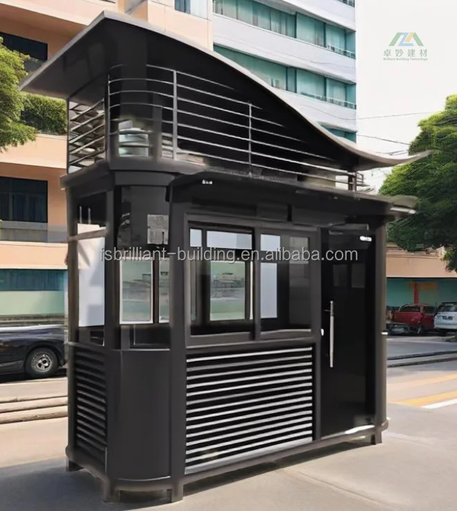 Luxury Mobile Sentry Booth Guardhouse - Durable Steel Structure