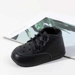 Wholesale Solid Pu Leather Toddler Baby Boy Shoes Casual Boy Shoes 0-12 Months