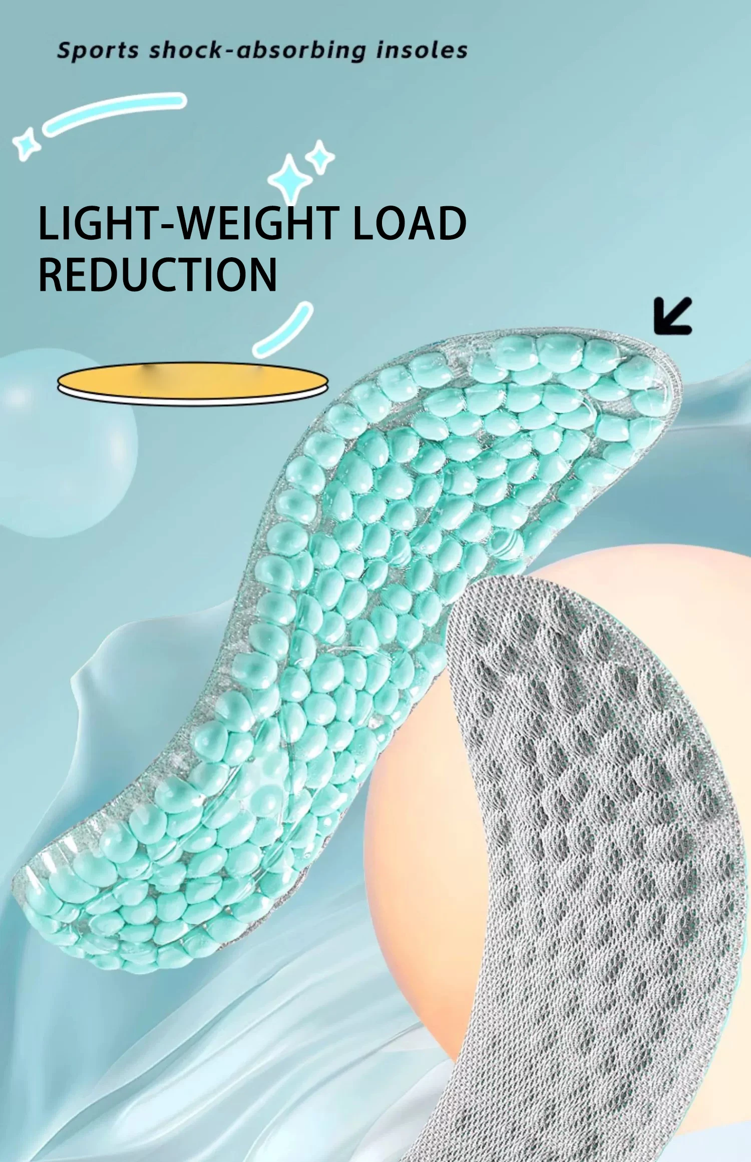 Custom Silicone Massage Sports Insoles Wholesale