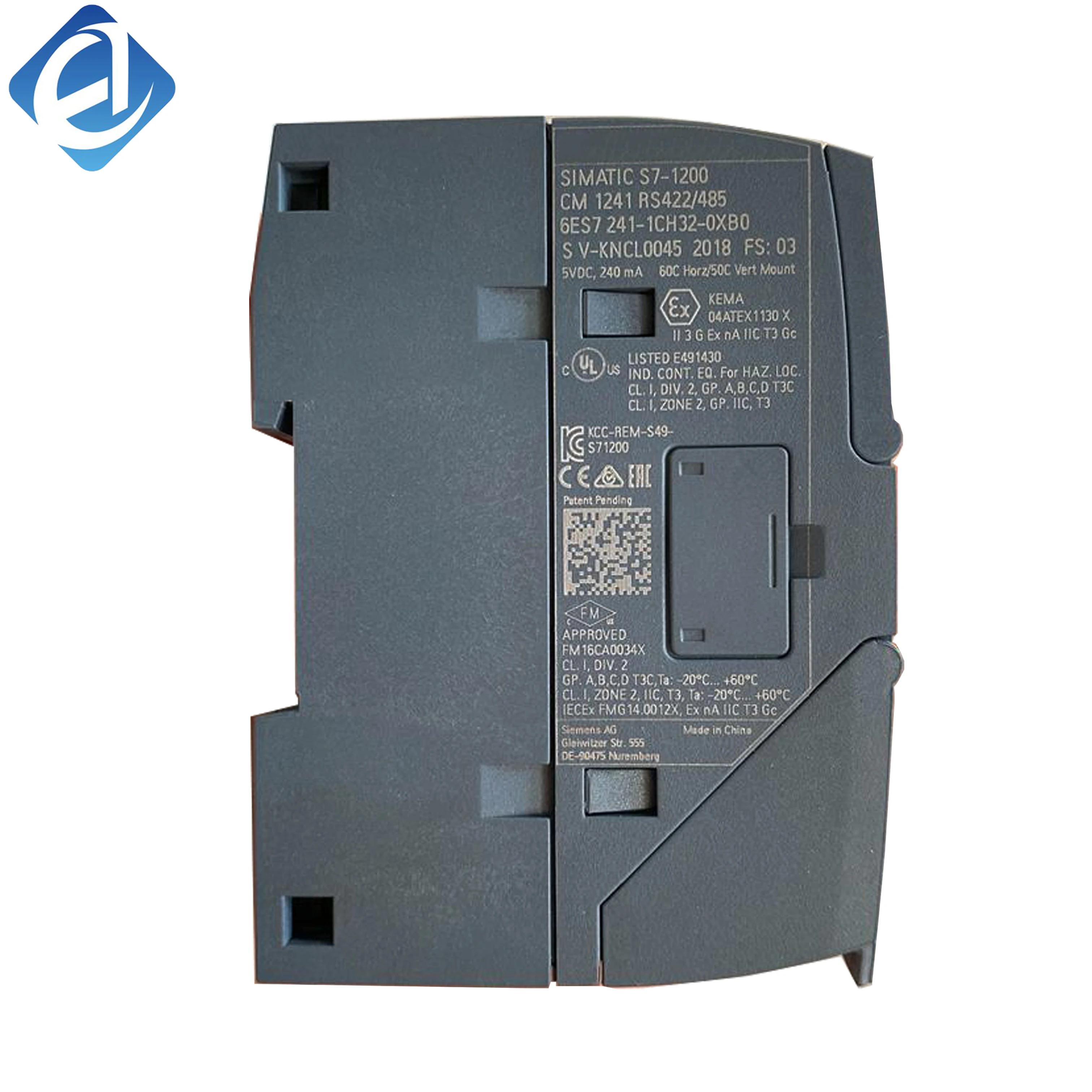 New Original 6ES7241-1CH32-0XB0 6ES7241-1CH32-0XB0 S7-1200 RS485 communication module. Realizes stable serial port data transmission, supports Modbus protocol, achieves signal interconnection between PLC and inverters, instruments,