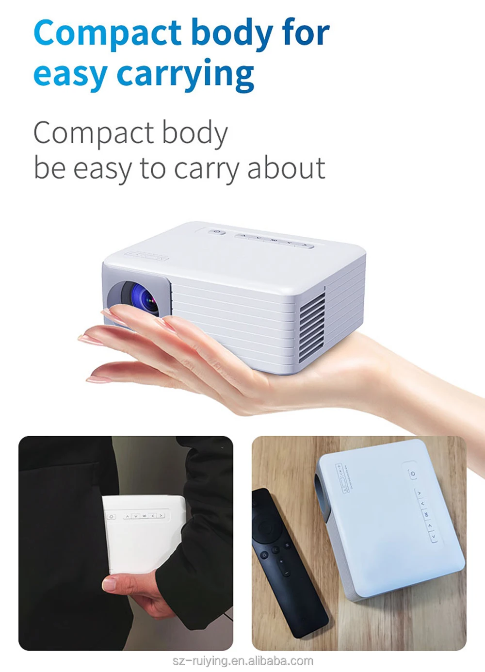 High Quality Wifi Mini Projectors 4k 720p Screen Mirroring Projector