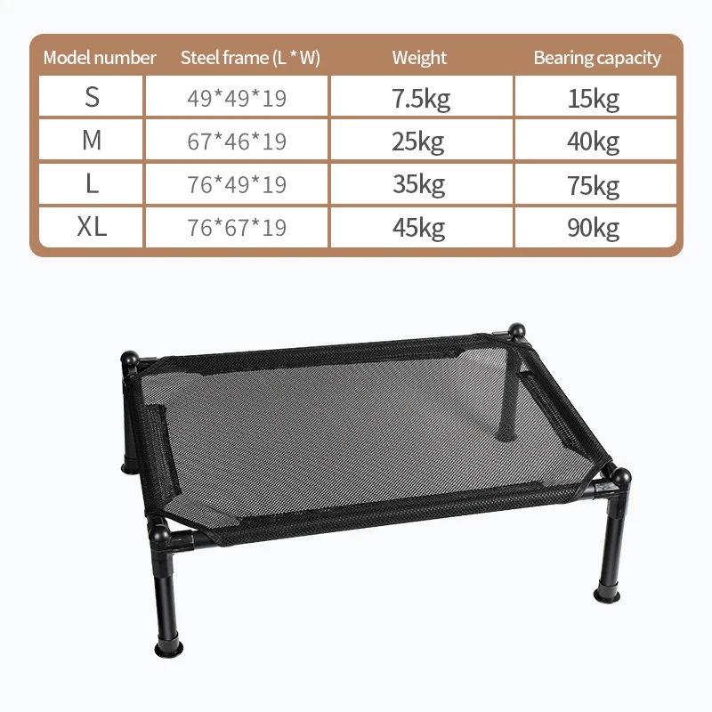 High Quality Suitable Detachable and Washable Elevated Pet Dog Bed for All Seasons