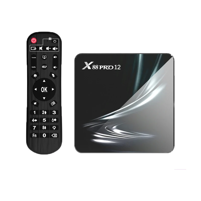 X88 Pro 12 Android TV Box - 4K Media Player with RK3318, 4GB RAM