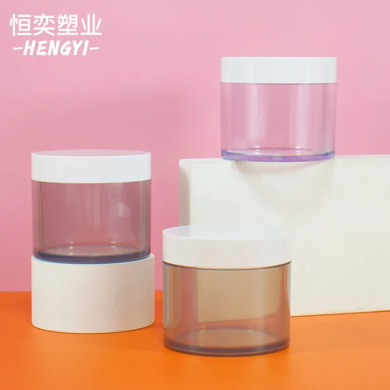 Ps Cream Jar 120ml 220ml Custom Refillable Luxury Plastic Cosmetic Jar for Cream Scrub With Cap