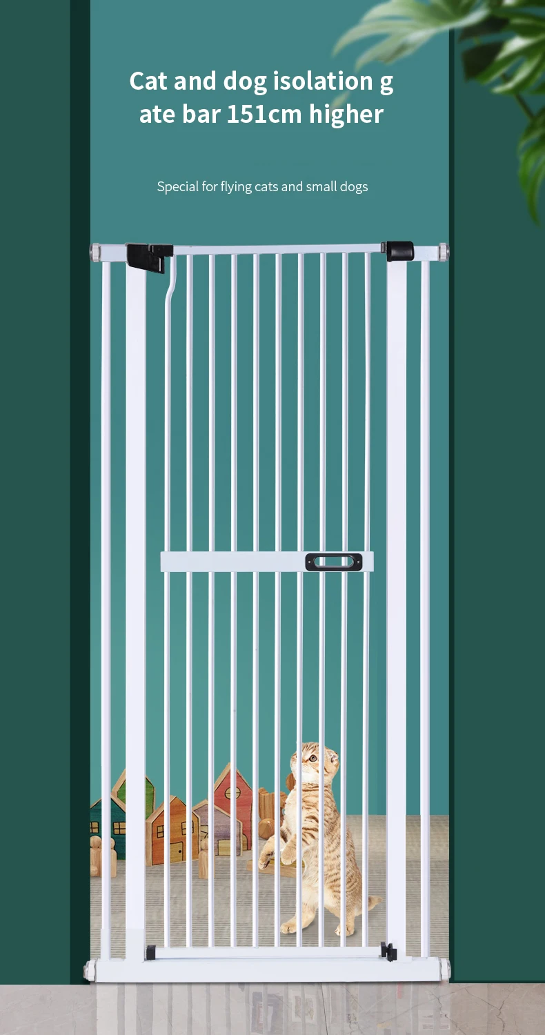 Simple Design Safety Door Gate Height Adjustable Pet Dog Cat Gate Allseason 75*151cm Buy Gate