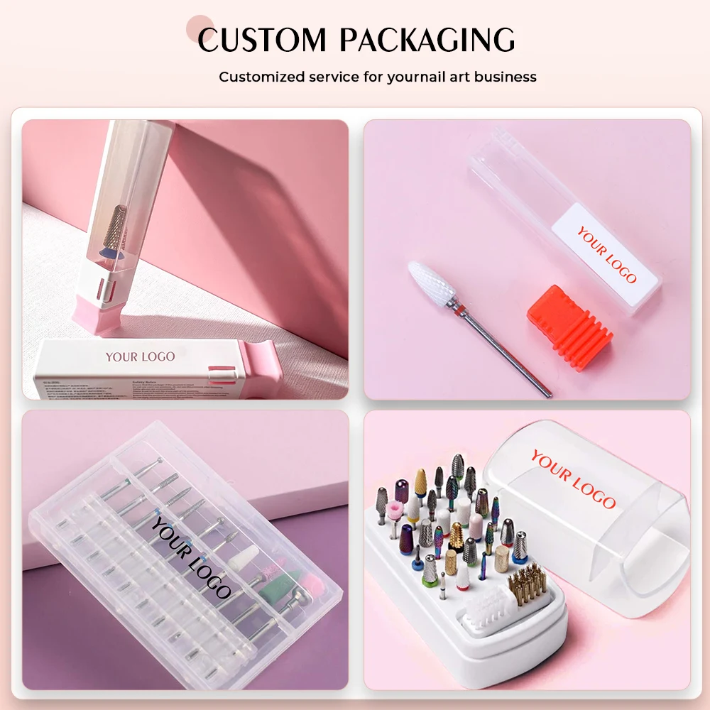 Новое поступление Бочкообразное сверло 3/32 6 мм с индивидуальным логотипом для маникюрного инструмента карбидные вольфрамовые сверла