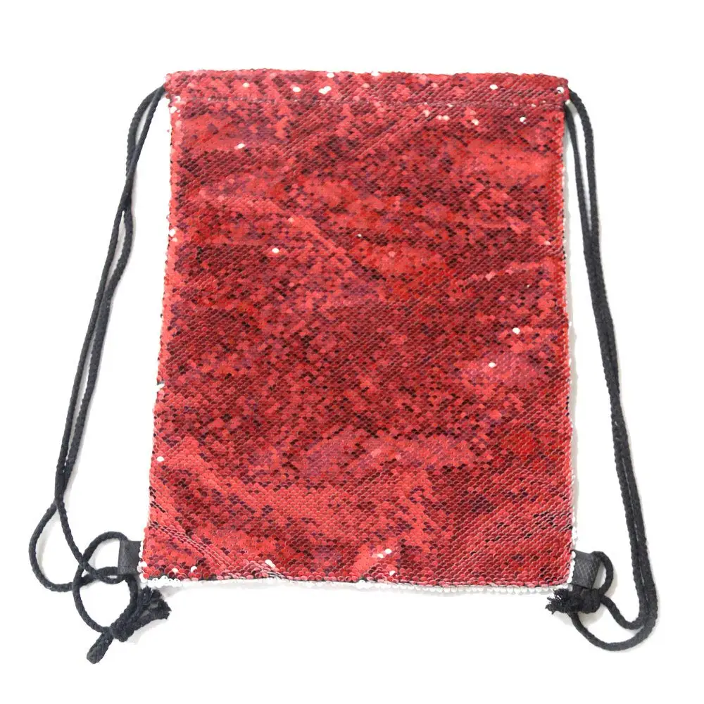 personalised sequin drawstring bag