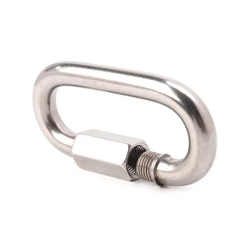 Metal Lock Screw Snap Carabiner Key Chain Clip Camp Mountaineering Quick Links Hook Climbing Accessories