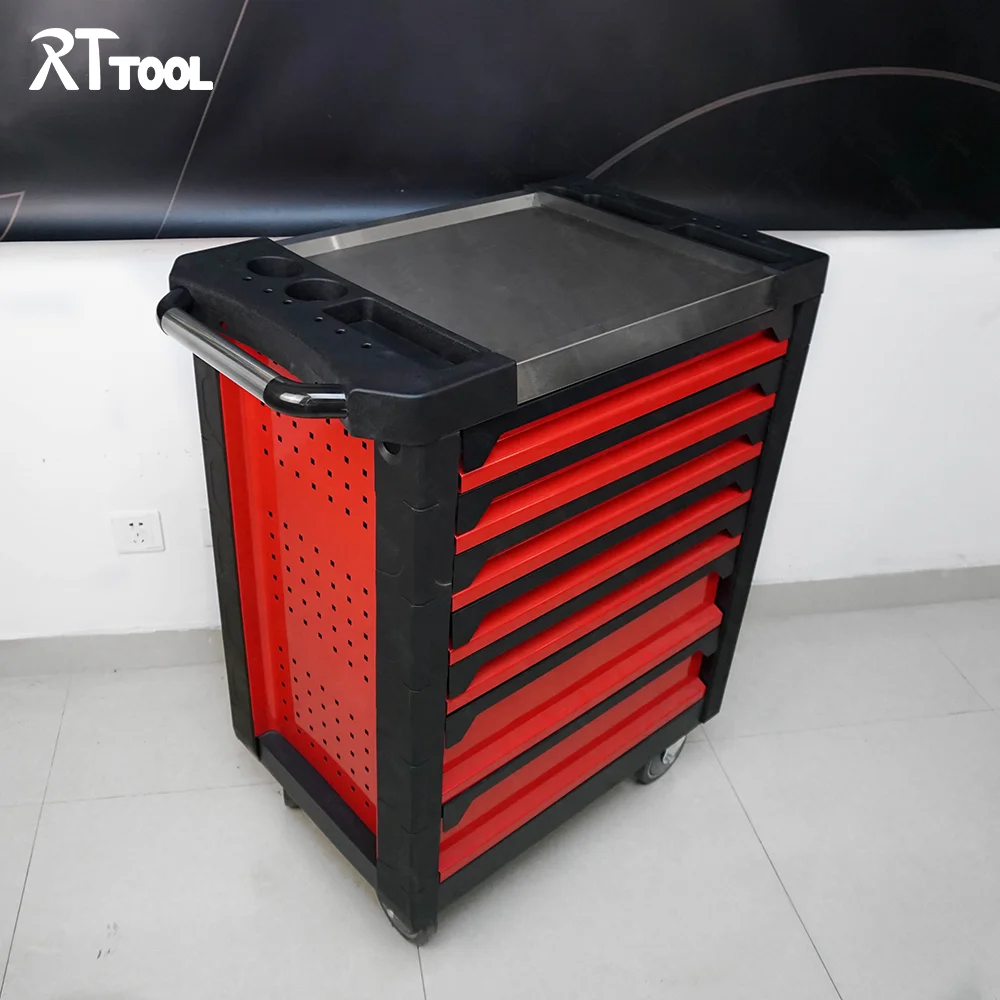 Hot Selling 250-Pcs Auto Tools Set Iron Werkzeug Outillage in Europe Hand-Powered Tool Trolley Cabinet OEM Customizable