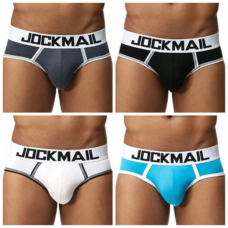 jockmail modal boxer cuecas moda clássico masculino cuecas respirável  maleável homens underwear esportes shorts bolsa troncos