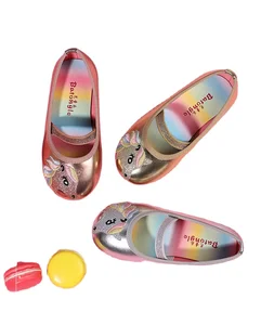 2023 Wholesale Fashionable Shinny Glitter Upper Ballerina Flat Shoes for Girls Kids Casual Shoes for Autumn Summer Baby Shoe