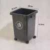 50L square, capless, black/grey (with pressure frame wheels)