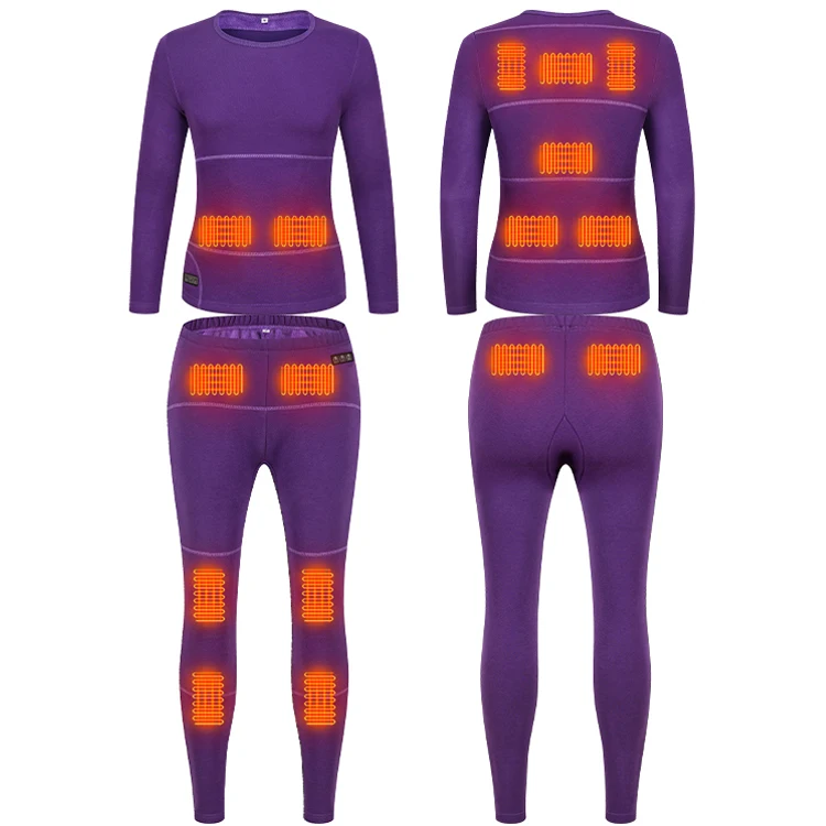 Conjunto de ropa interior de invierno térmica eléctrica con calefacción de  fibra de carbono recargable por USB de 5V para hombre, Calzoncillos largos, 