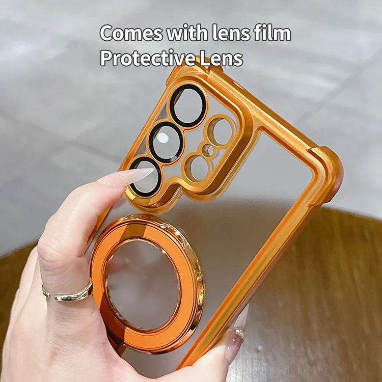 Clear Magnetic Kickstand Case for Galaxy S25/S24/S26