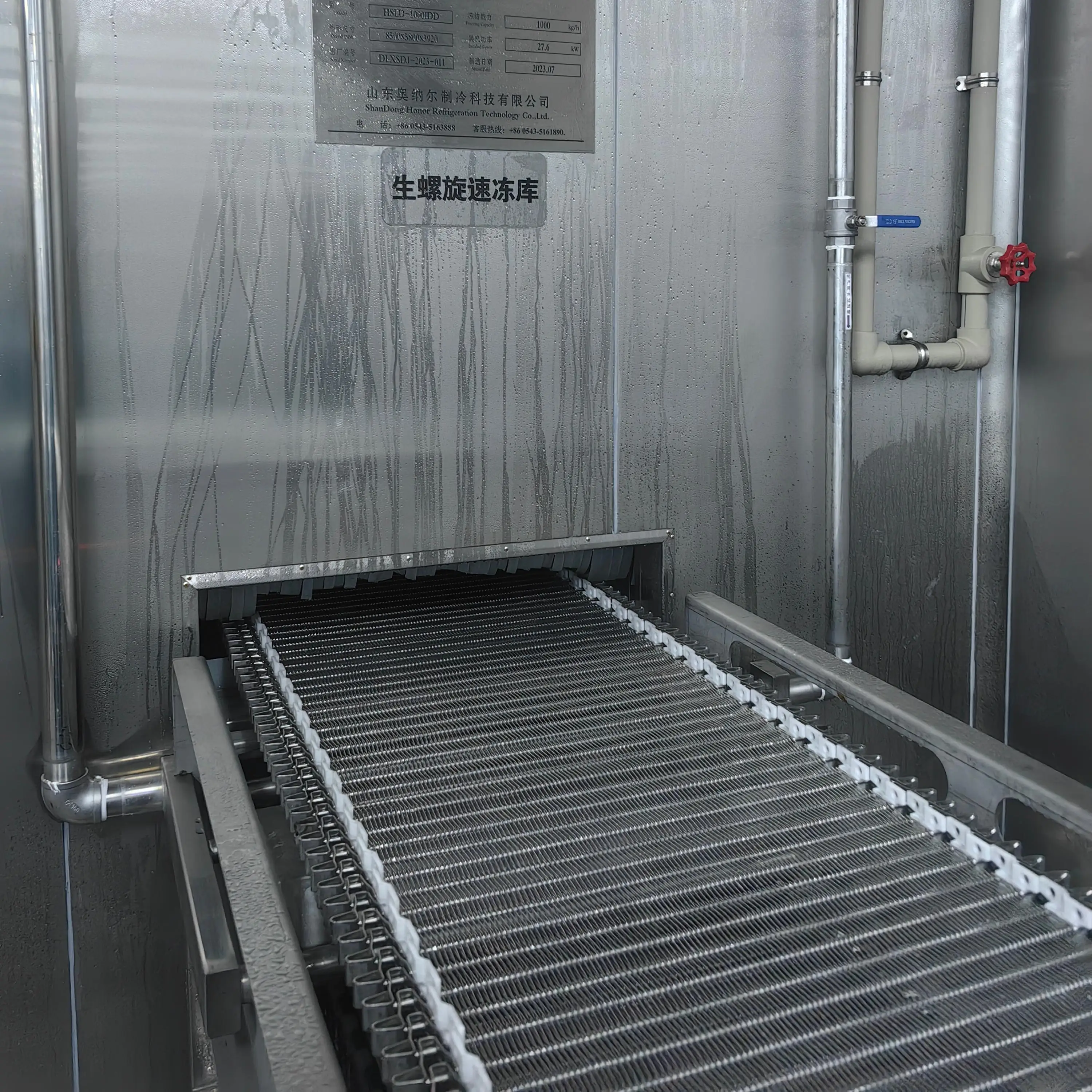 Industrial fluidized bed IQF tunnel freezer, automatic continuous quick freezing machine for vegetables and fruits
