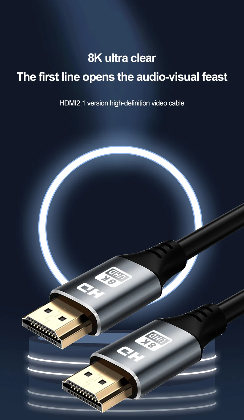 Justlink 8K 48Gbps UHD HDMI V2.1 8K 60Hz hdmi Cable 4K 120Hz Cable for Home Theater Monitor Computer Projector插图2