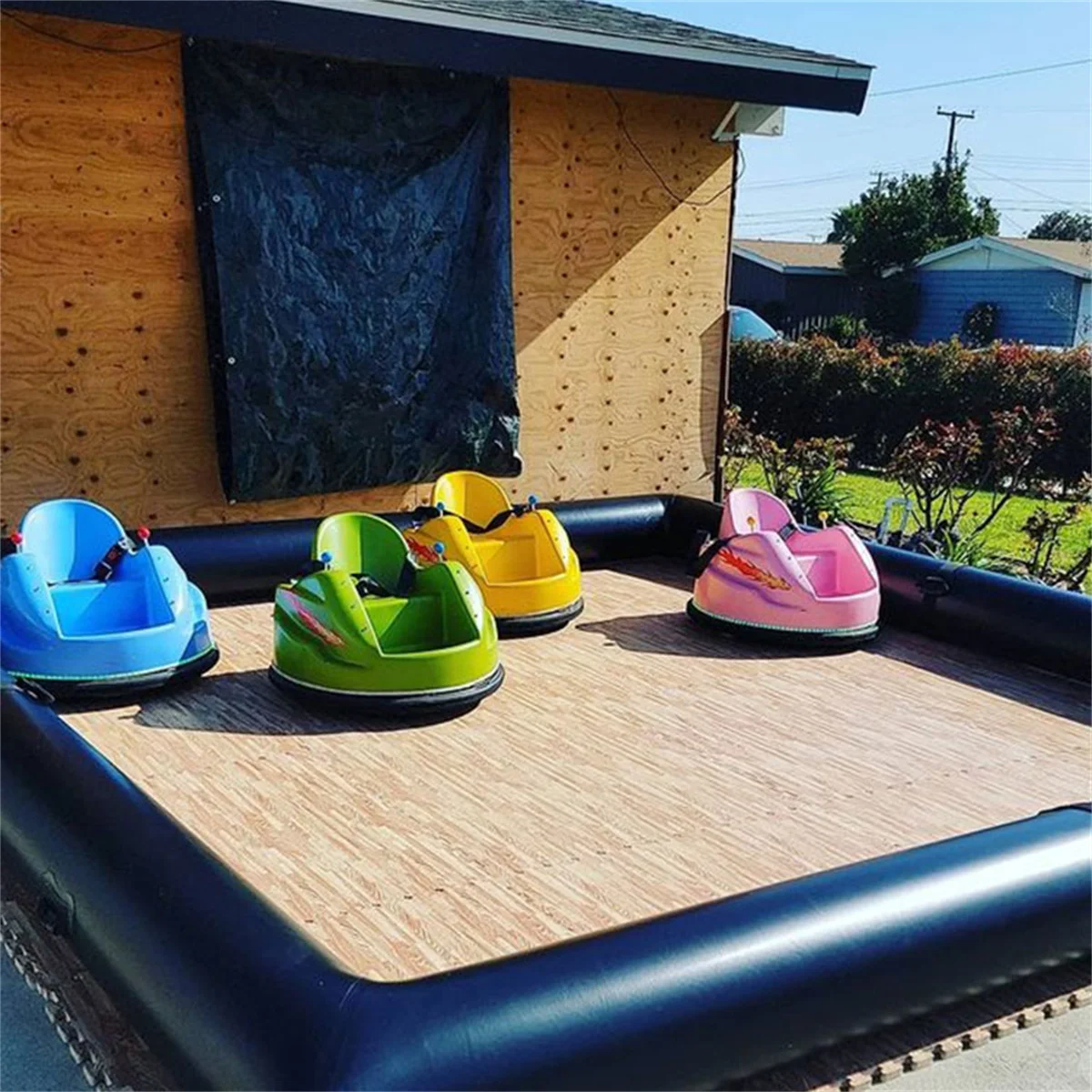 Толстый надувной бампер из ПВХ для парка развлечений гоночный трек