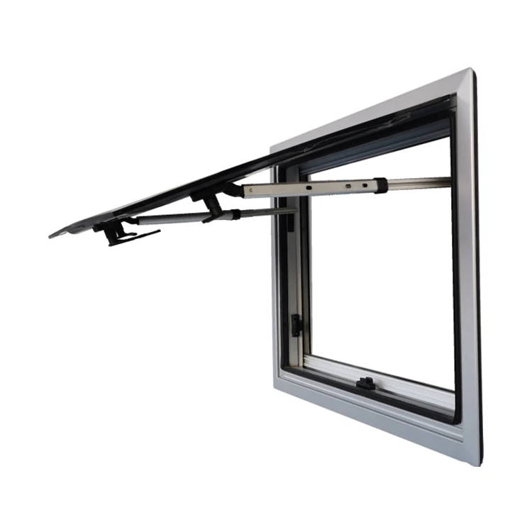 TONGFA Custom Size Tophung Hinged Push Out Right Angle Rv Motorhome windows Camper