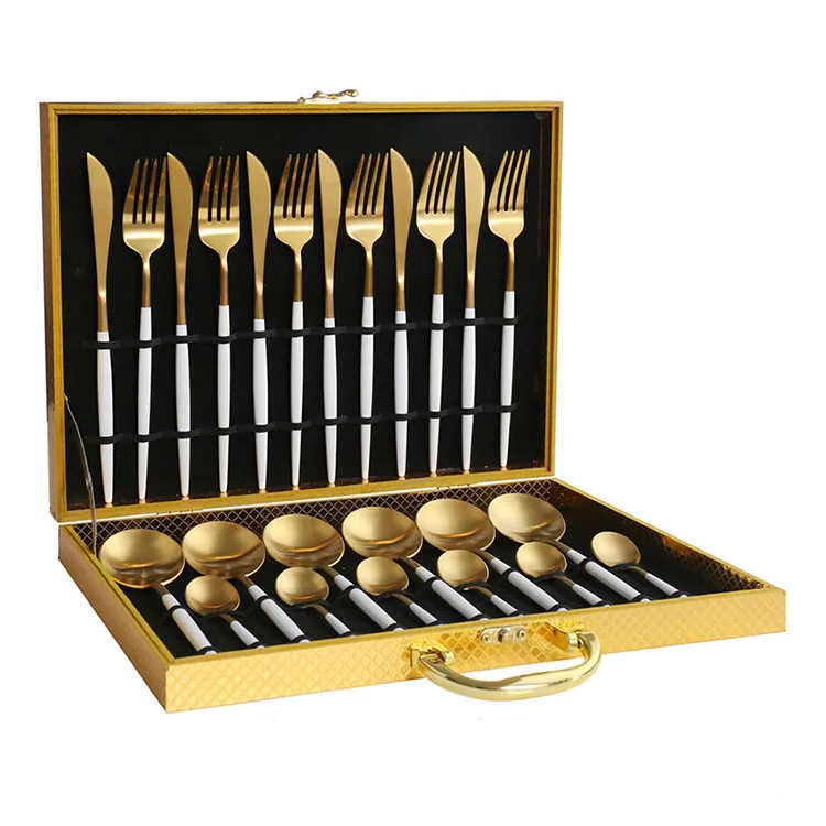 Luxury Box Golden Flatware buy Set