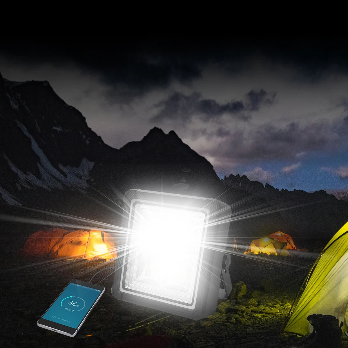 GDPLUS 100W 120W Solar Power Flood Lights Stepless Adjusted Solar Flood Lights Outdoor Waterproof LED