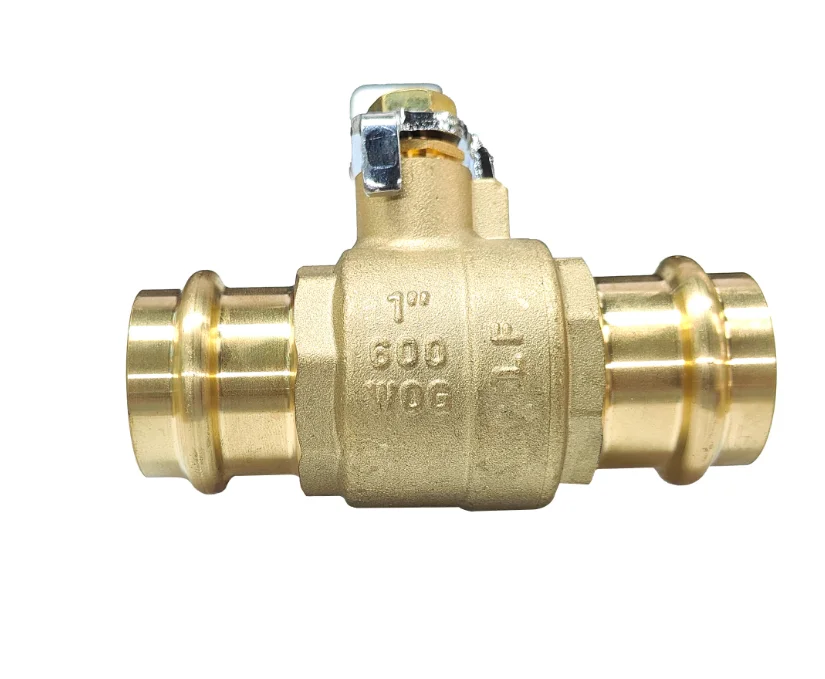 Plumbing 1/2"-2" Female Thread Press Ball Valve with White Aluminum Handle