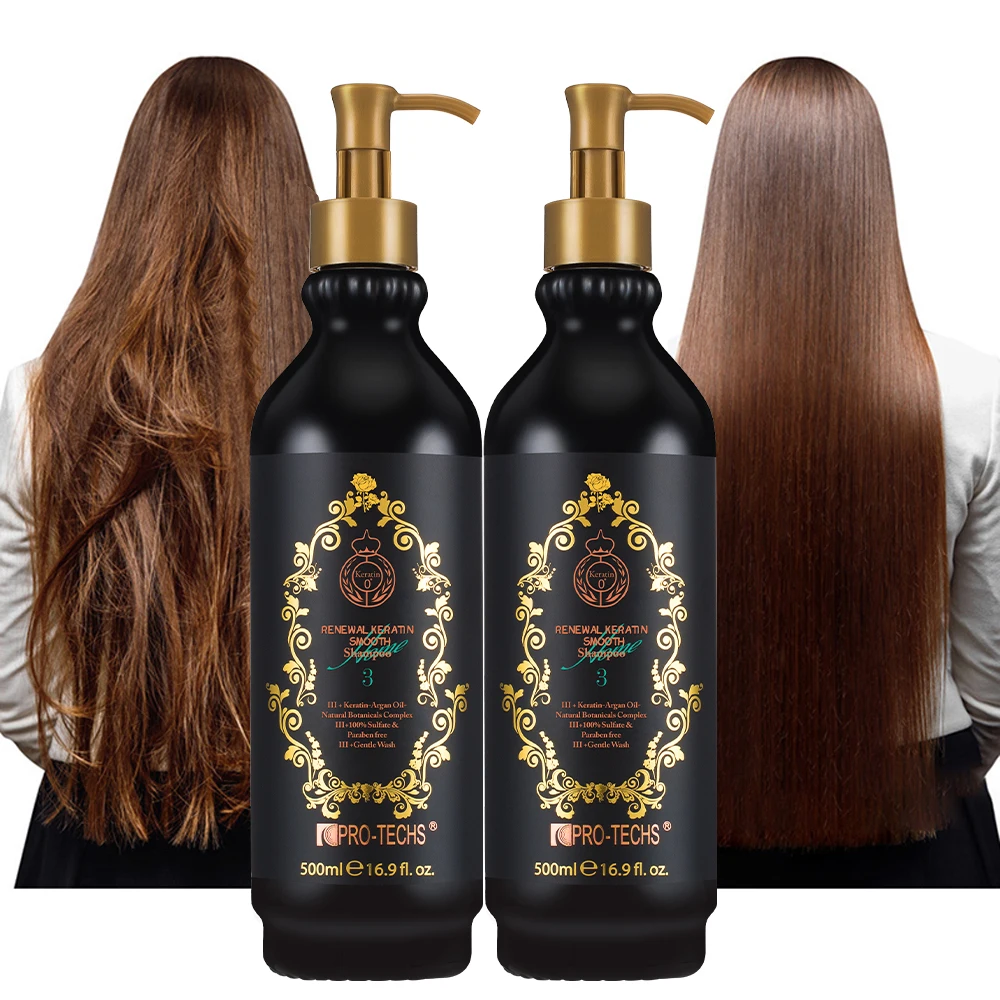Pro Techs Organic Bio Keratin Daily Shampoo Sulfate Free and Paraben Free Shampoo for Damaged Hair Repair Care