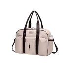 Colorland Beige Classic Nappy Baby Smart Organizer System Clear Shoulder Bag