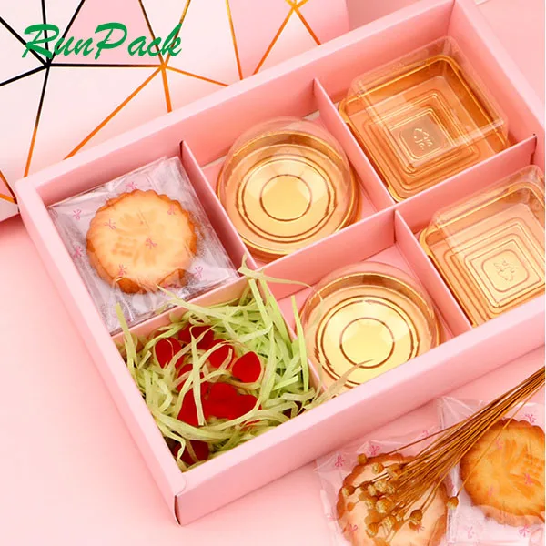 Custom Logo Biodegradable Food Grade Paper Bakery Donut Packaging Pink Fast Food Delivery Mochi Donut Box With Window