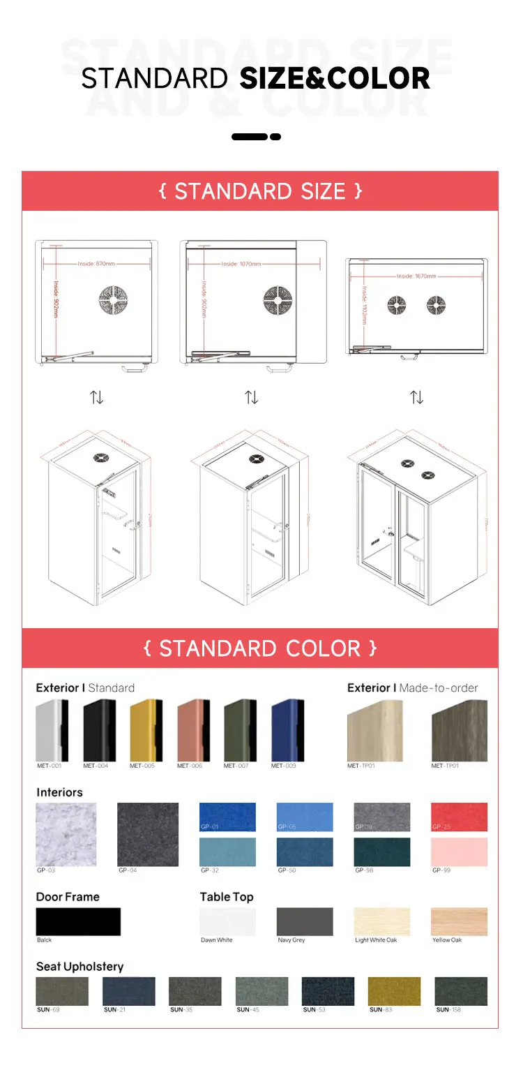 Office Pod Phone Soundproof Booth details