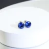 E057-Dark Blue Zircon Stud Earring (1 Piece)