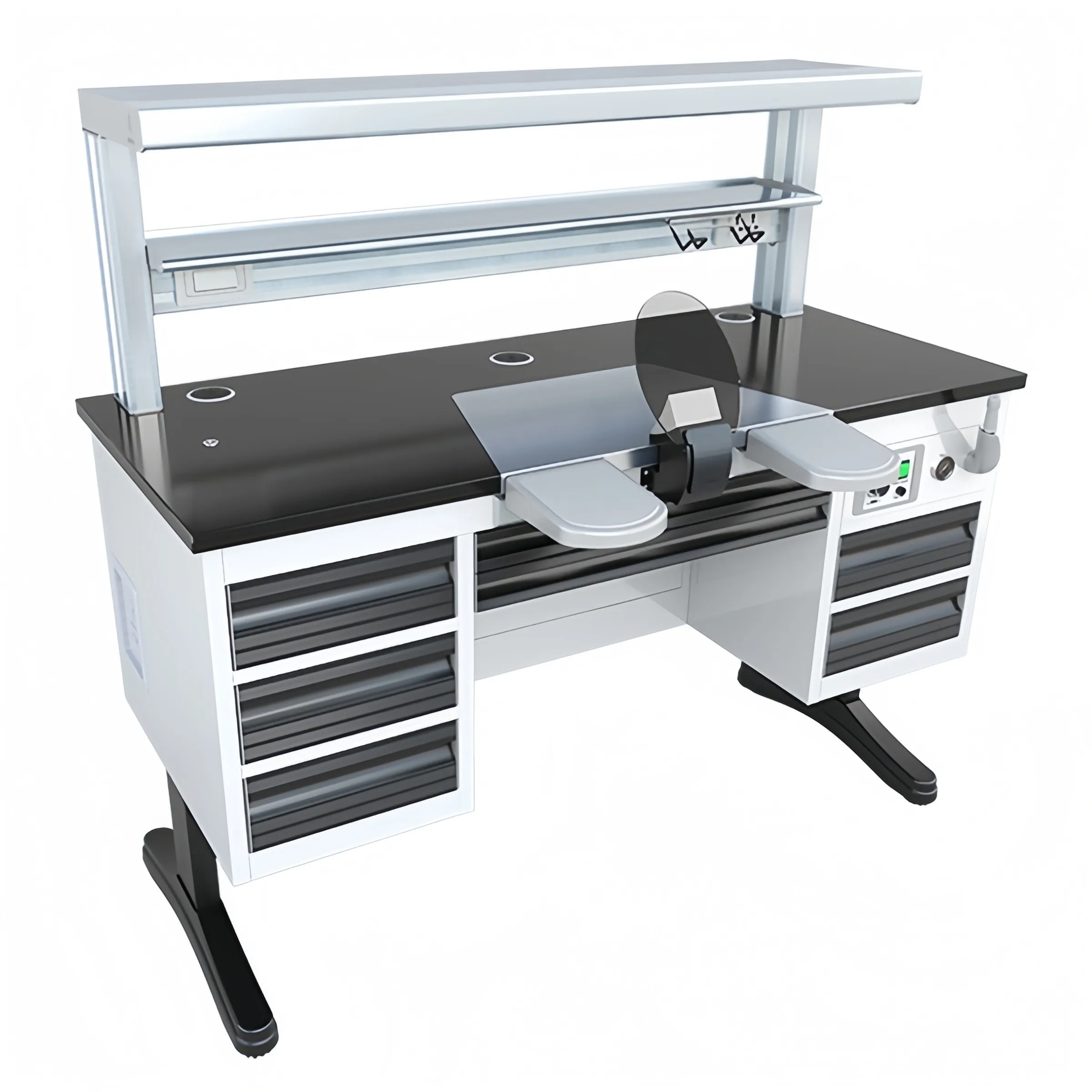 Lab Desk Front View Adjustable Dental Laboratory Desk Dental Lab Single/double Technician ...