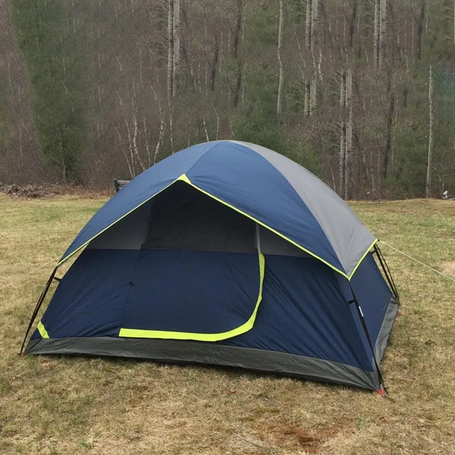 Best-Selling Double-Layer Portable Beach Tent on for Amazon Lightweight Polyester Fabric for Camping Mountaineering Hiking