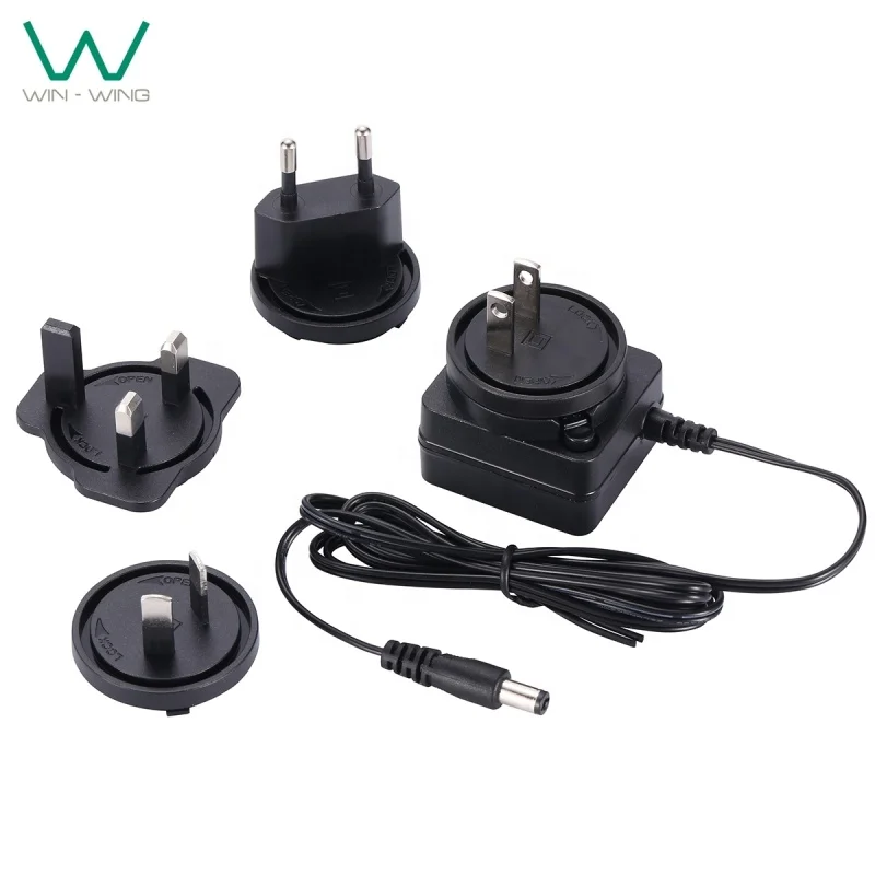 En62368 En61347 En61558 En60335 Version 12v 0.5a Dc interchangeable plug power adapter