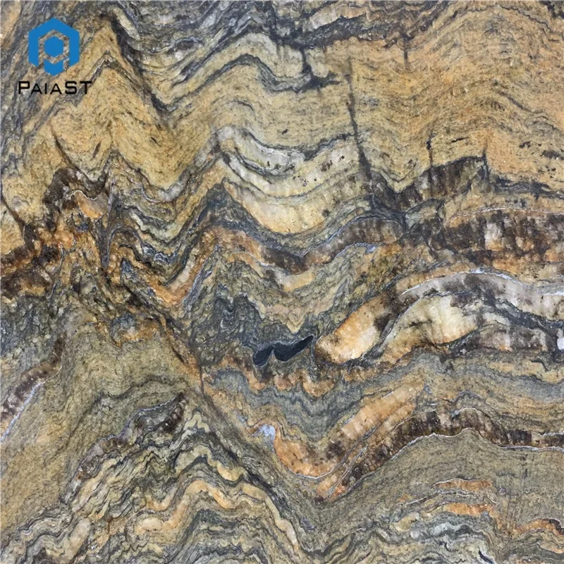 product brazilian natural gold silk quartzite slab exotic stone for countertop and villa decoration-4