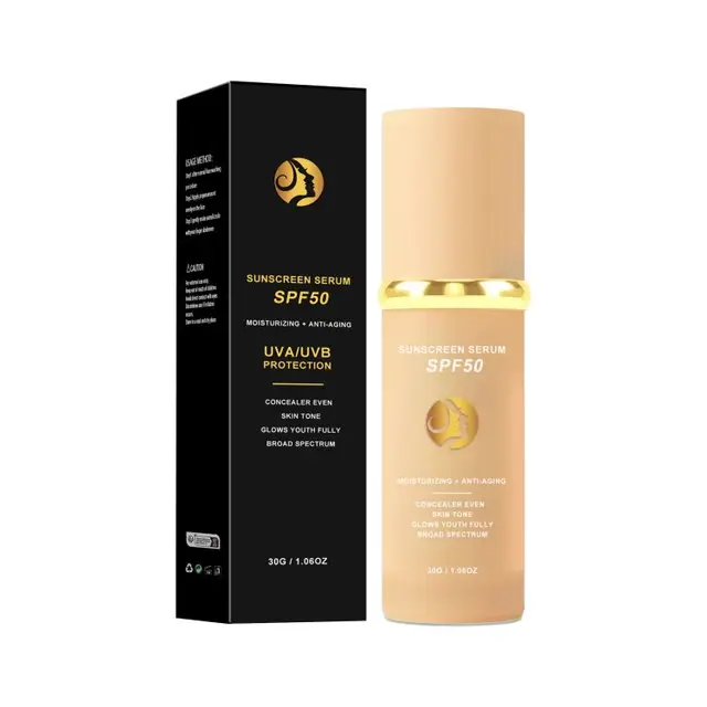 2-in-1 Foundation Wholesales 30g Organic Sunscreen Serum Face Anti Oxidant Anti Aging Free Lotion UV Protection Sensitive Skin