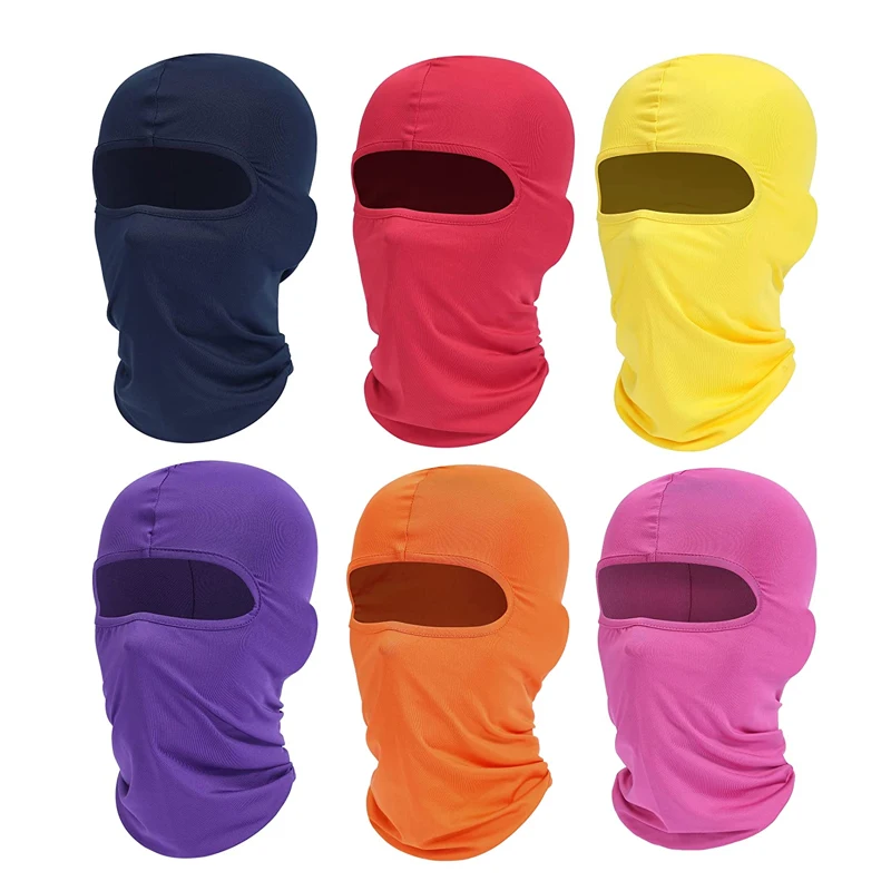 Winter outdoor windproof warm full face cover women men silk ski mask custom printed one hole neck gaiter balaclava ski mask