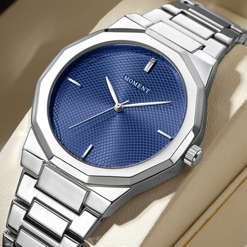 Top Sale Leisure Business Light Luxury Quartz Watch Steel Band Mesh Dial Simple Style Men's Watch