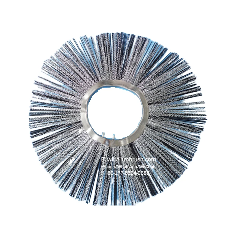 Poly Mixed with Wires Flat or Curvy Metal Ring Sweeper Wafer Segment Brush