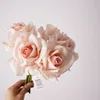 Hand-feel 5-head rose bouquet-watercolor pink