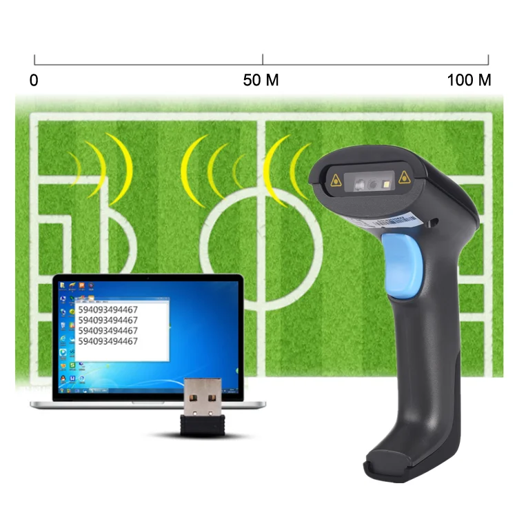 2D Barcode Scanner Wireless Barcode Scanner Data Collector Support Read 1D QR Codes