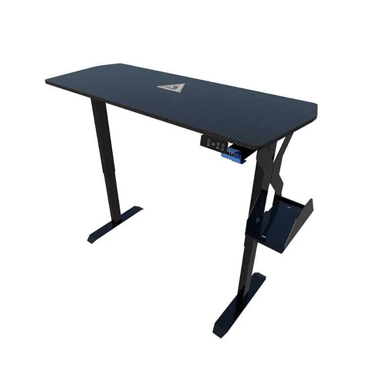Hot selling factory manufactory price fashion black Multi-function PC gaming table Led computer desk