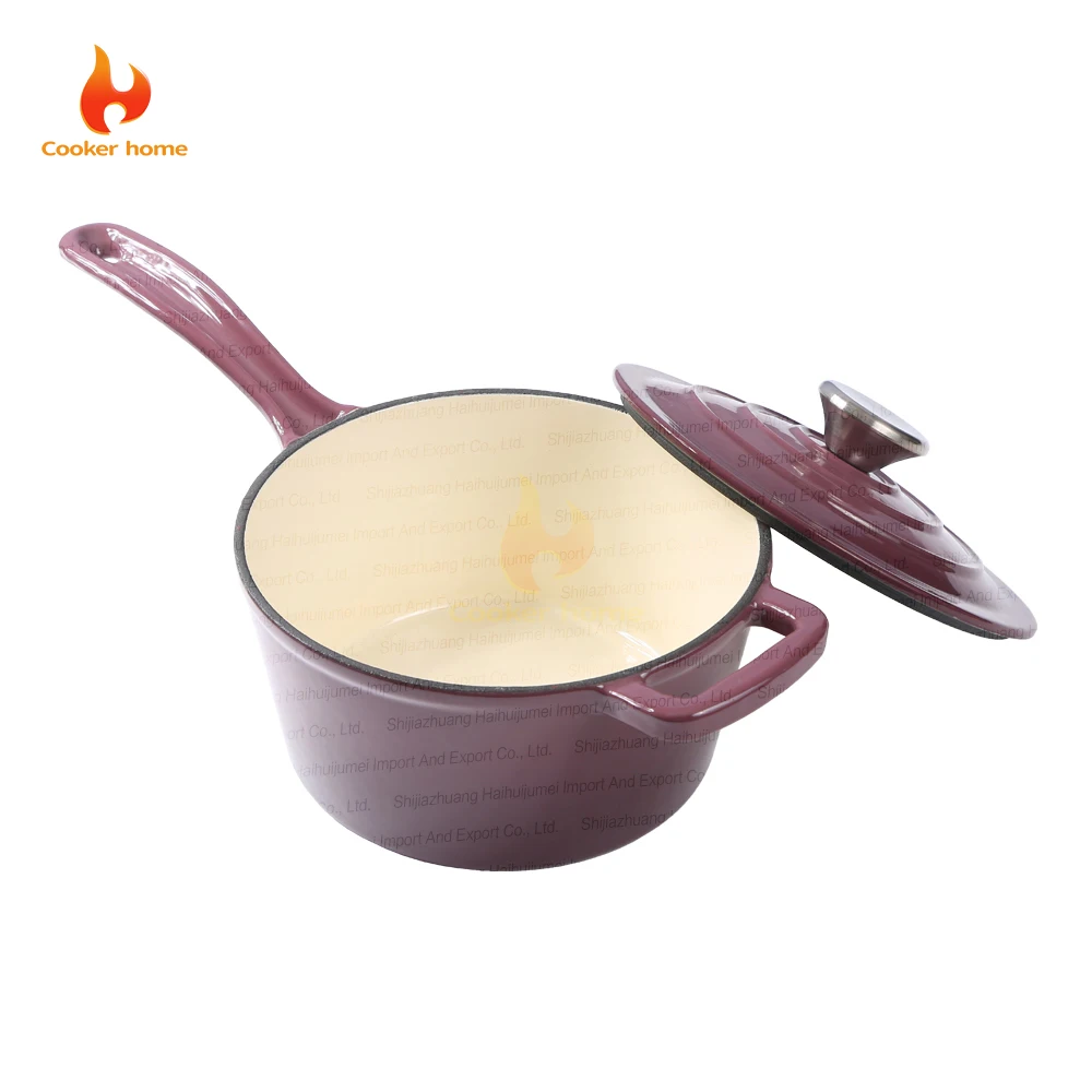 Home Kitchen Enamel Coated Cast Iron Non Stick Cooking Pots And Pans