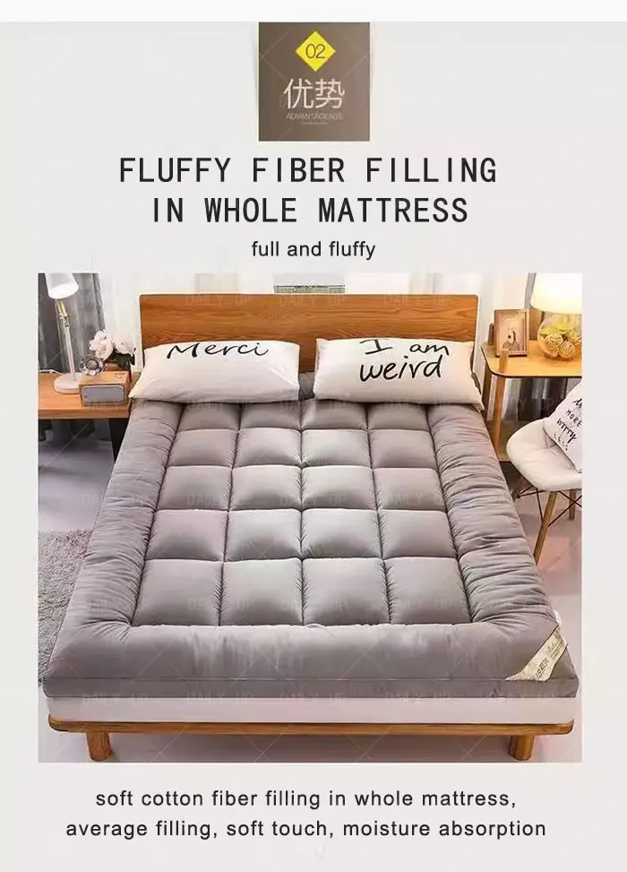 Thickened Foldable Mattress Adults King Size Mattress With Air Cotton Fiber Filling For Household Sleep Bedding Hotel