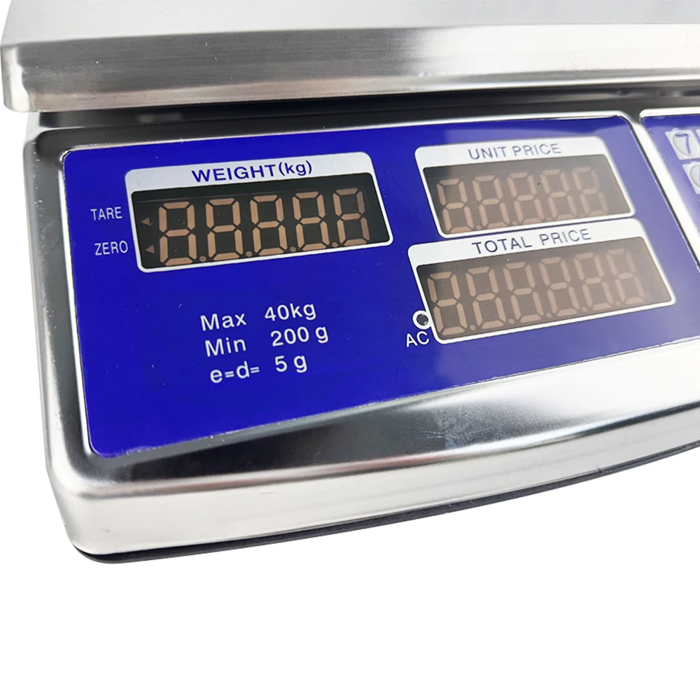 40kg Digital Stainless Steel Price Computing Scale 30kg ACS Price Calculating Weight Scale 35kg 30kg 15kg 6kg Fruit Balance 1g