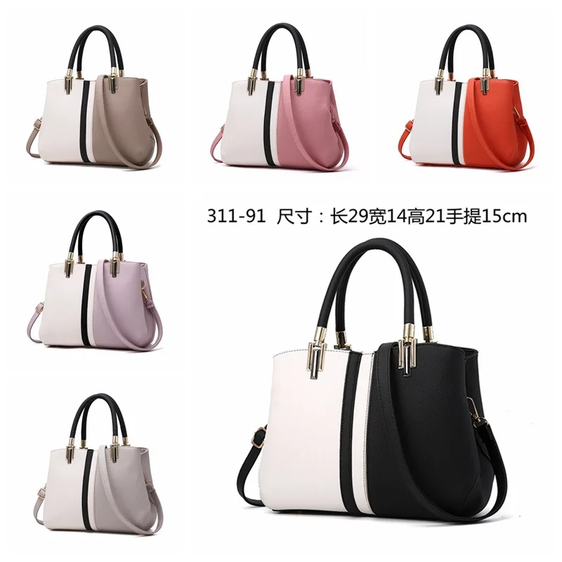 Wholesale SC1145 Leather Women Handbag Simple Designer Ladies Shoulder Bag  Luxury Cheap Sling Bag for Female Manufacturer