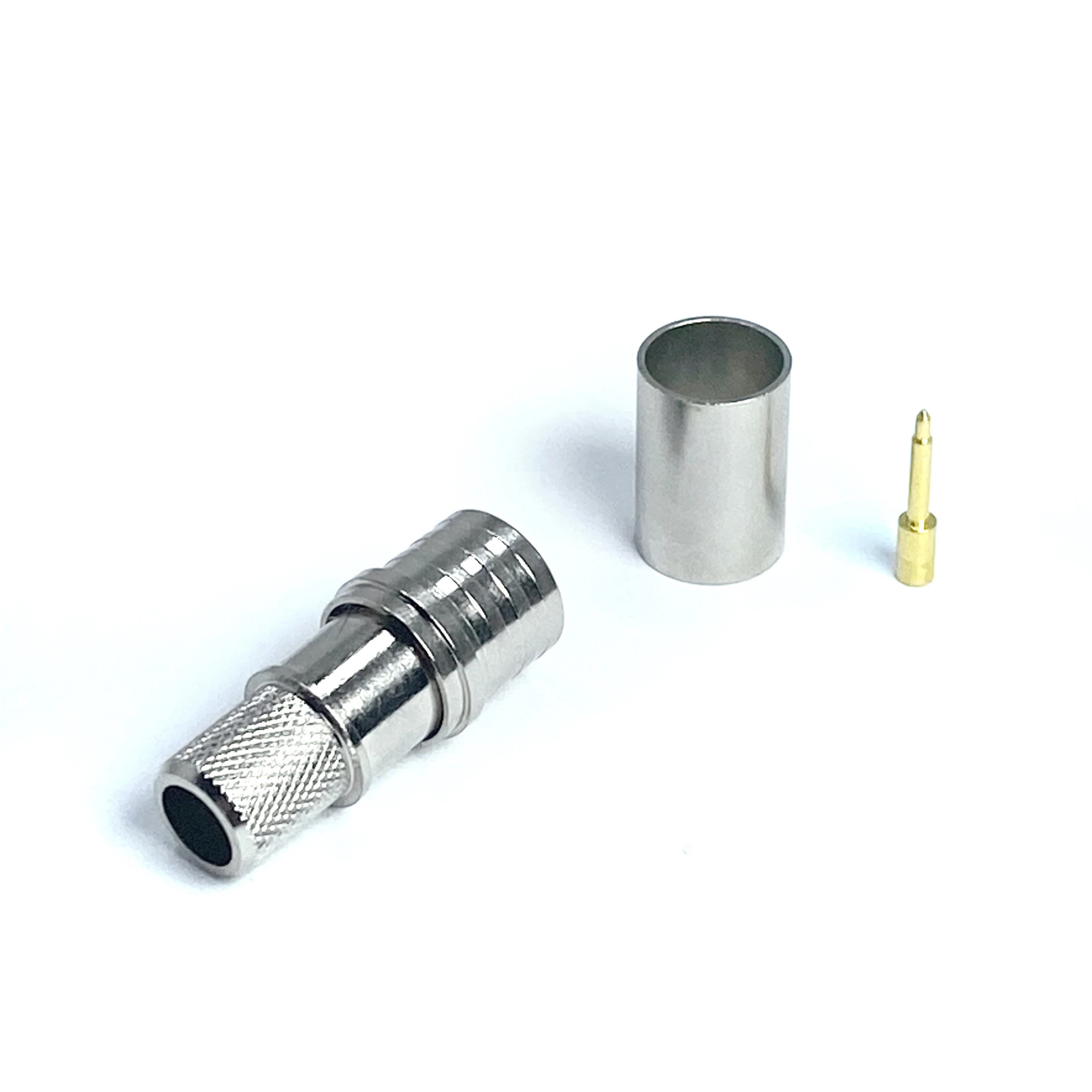 Factory Directly  Qma Male Plug Crimp for 5D-FB  Cable  Brass Rf Coax Connector QMA Converter Coaxial  Connecteur in Stock