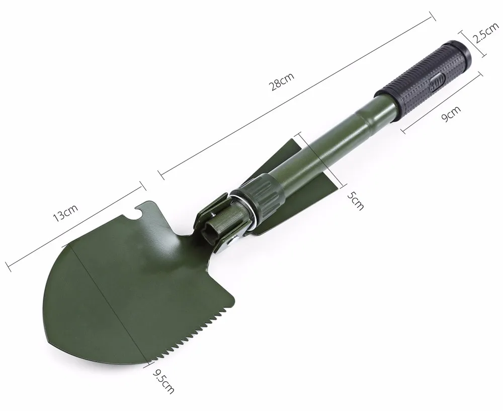 EEBD Carbon Steel Military Shovel Spade Outdoor Multi-Functional Mini 