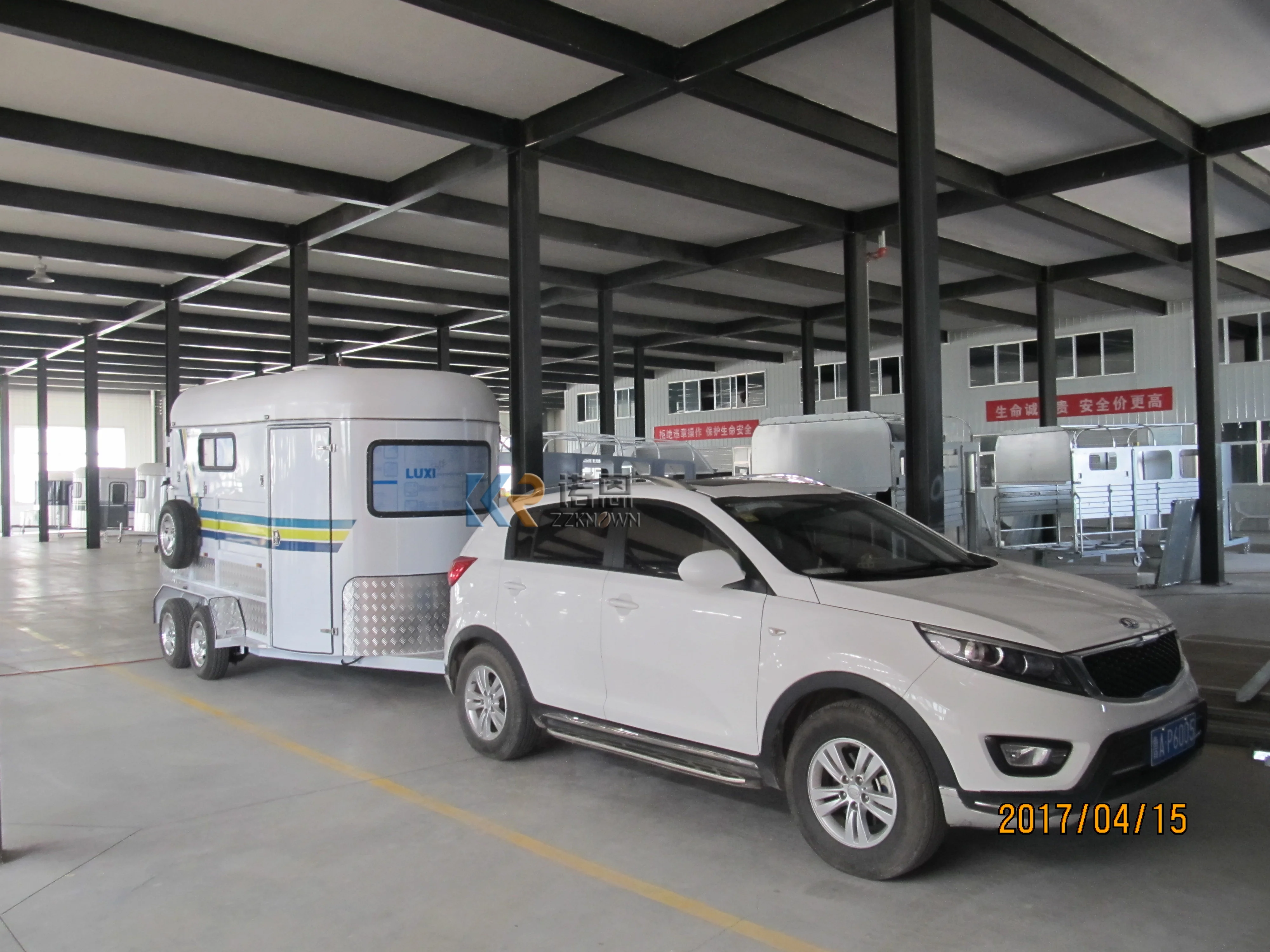 2023 American Standard 2 Angle Horse Trailer With Ramp Galvanized