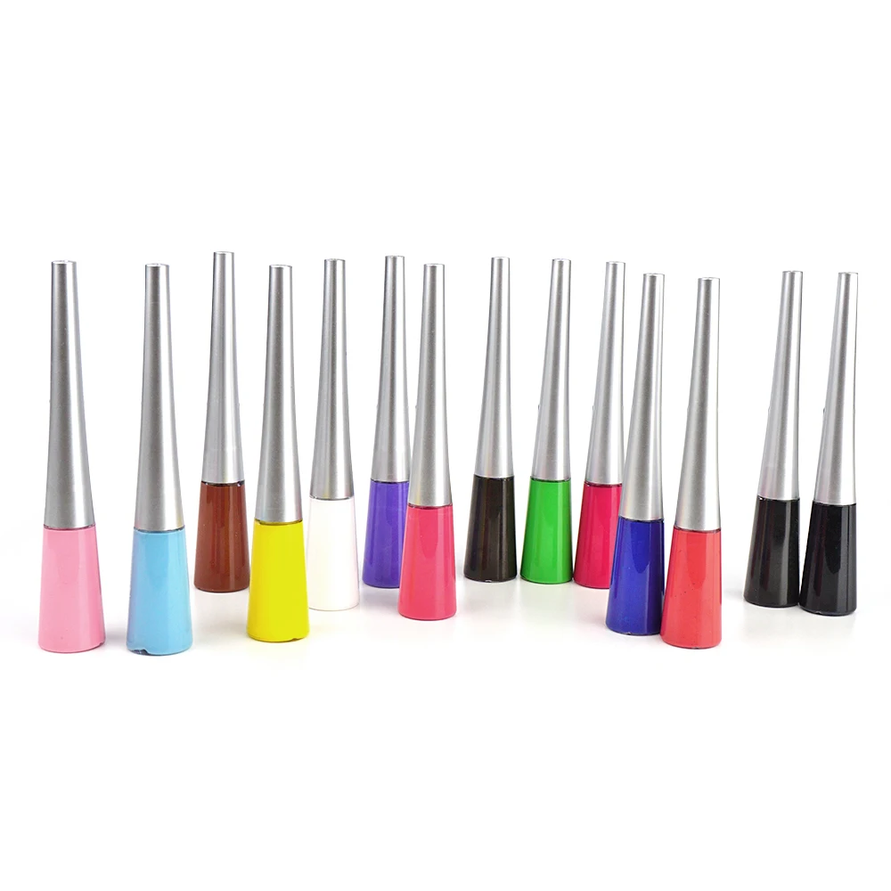 Amazon Горячая продажа жидкая подводка для глаз частная этикетка Водонепроницаемая быстросохнущая без пятен жидкая 14 видов цветов Подводка для глаз