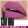 Lápiz labial mate tubo cuadrado negro 10